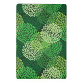 Grünes Blumenmuster Mini Klemmbrett (Rückseite)