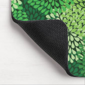 Grünes Blumenmuster Mousepad (Ecke)