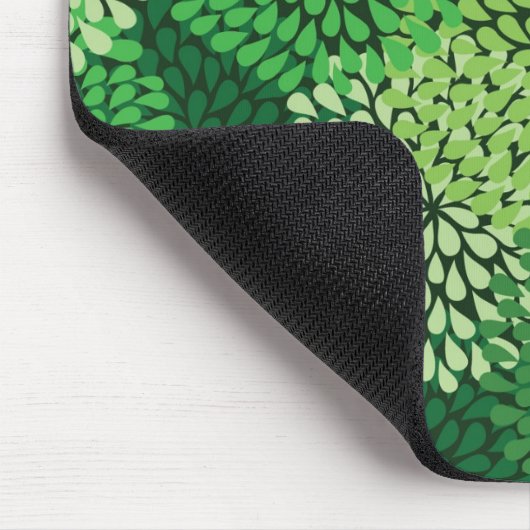 Grünes Blumenmuster Mousepad (Ecke)