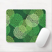 Grünes Blumenmuster Mousepad (Mit Mouse)