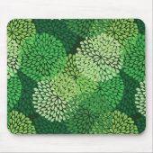 Grünes Blumenmuster Mousepad (Vorne)