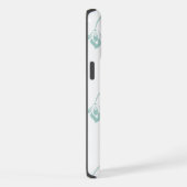 Grünes Blumenmuster Nahtloses Muster iPhone Hülle (Rechte Seite)
