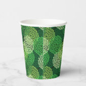 Grünes Blumenmuster Pappbecher (Rechts)