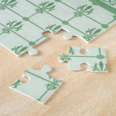 Grünes Blumenmuster Puzzle (Seite)