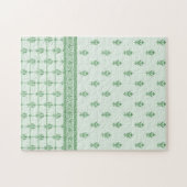 Grünes Blumenmuster Puzzle (Horizontal)