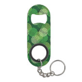 Grünes Blumenmuster Schlüsselanhängerflaschenöffner (Rückseite)