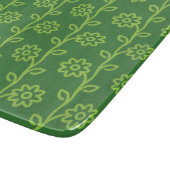 Grünes Blumenmuster Schneidebrett (Ecke)