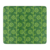 Grünes Blumenmuster Schneidebrett (Vorderseite)