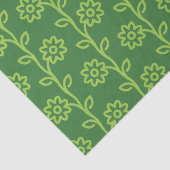 Grünes Blumenmuster Seidenpapier (Ausschnitt)