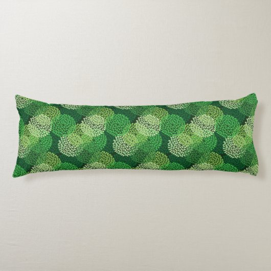 Grünes Blumenmuster Seitenschläferkissen (Vorderseite)