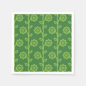 Grünes Blumenmuster Serviette (Vorderseite)