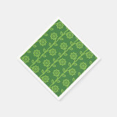 Grünes Blumenmuster Serviette (Ecke)