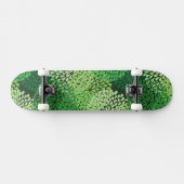 Grünes Blumenmuster Skateboard (Horizontal)