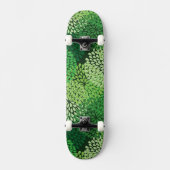 Grünes Blumenmuster Skateboard (Vorderseite)