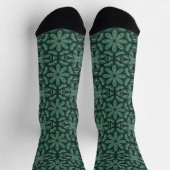 Grünes Blumenmuster Socken (Oben)