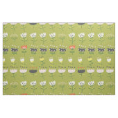 Grünes Blumenmuster Stoff (Fat Quarter (45,7 x 55,9 cm))