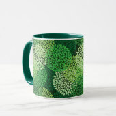 Grünes Blumenmuster Tasse (Vorderseite Links)