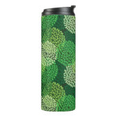 Grünes Blumenmuster Thermosbecher (Nach links gedreht)