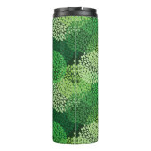 Grünes Blumenmuster Thermosbecher (Rückseite)