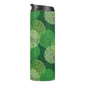 Grünes Blumenmuster Thermosbecher (Nach rechts gedreht)