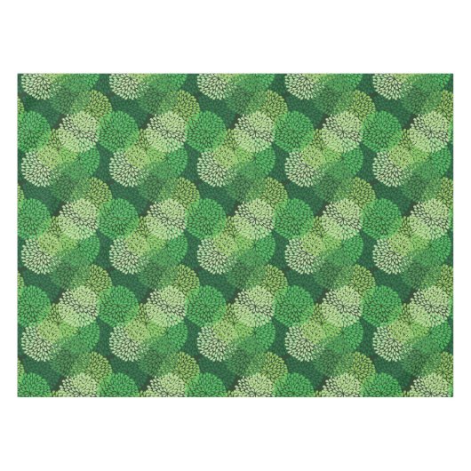 Grünes Blumenmuster Tischdecke (Vorderseite (Horizontal))