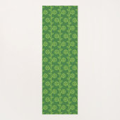Grünes Blumenmuster Yogamatte (Rückseite)