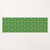 Grünes Blumenmuster Yogamatte (Vorderseite (Horizontal))