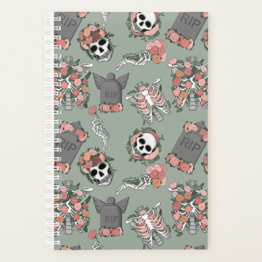 Grünes Blumenskelett Planer (Vorderseite)