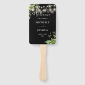 Grünes Blumenstrauß Hochzeitsprogramm Fächer (Vorderseite)