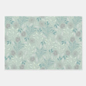 Grünes Blumenumhüllungspapier Set 3 Geschenkpapier Set (Vorderseite 3)