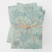 Grünes Blumenumhüllungspapier Set 3 Geschenkpapier Set (Beispiel)