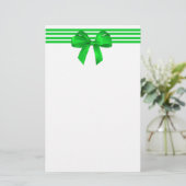 Grünes Bogen-Weihnachtsbriefpapier Briefpapier (Stehend Vorderseite)