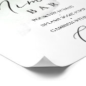 Grünes boho foliage eucalyptus mimosa Bar Poster (Ecke)