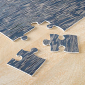 Grünes Boot in einer Fjordlandschaft in Norwegen Puzzle (Seite)