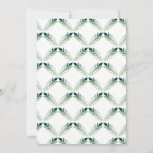 Grünes botanisches Aquarellmuster | Vielen Dank Dankeskarte (Rückseite)