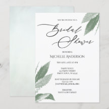 Grünes Botanisches Blätter Brautparty