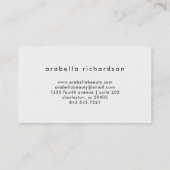 Grünes botanisches Blätter Wreath und Monogramm Visitenkarte (Rückseite)