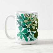 Grünes botanisches Blattmuster | Minimaler florale Kaffeetasse (Links)