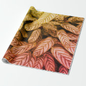 Grünes botanisches Blattmuster-Wrap-Papier Geschenkpapier (Ungerollt)