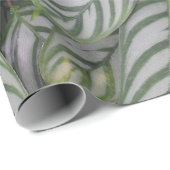 Grünes botanisches Blattmuster-Wrap-Papier Geschenkpapier (Rolleneckpunkt)