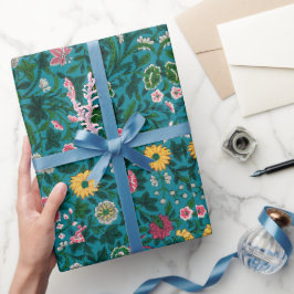 Grünes botanisches Faltpapier Geschenkpapier