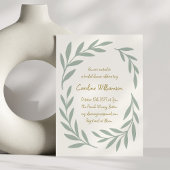 Grünes botanisches handgeschriebenes Brautparty Einladung