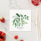Grünes botanisches Kreuz Erste Heilige Kommune Serviette (Beispiel)