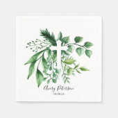 Grünes botanisches Kreuz Erste Heilige Kommune Serviette (Vorderseite)