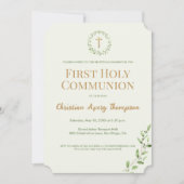 Grünes botanisches Krustengold erste Kommune Einladung (Vorderseite)