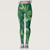 Grünes botanisches Leaf-Leggings Leggings (Vorderseite)