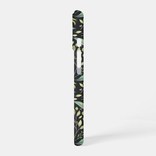 Grünes Botanisches Muster des zarten Frühlings iPhone 16 Hülle (Linke Seite)