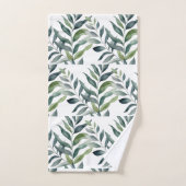 Grünes Botanisches Naturhandtuch Set (Handtuch)