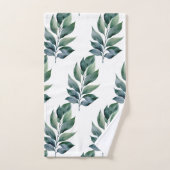 Grünes Botanisches Naturhandtuch Set (Handtuch)