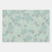 Grünes botanisches Umschlagpapier - Flachblatt-Set Geschenkpapier Set (Vorderseite 2)